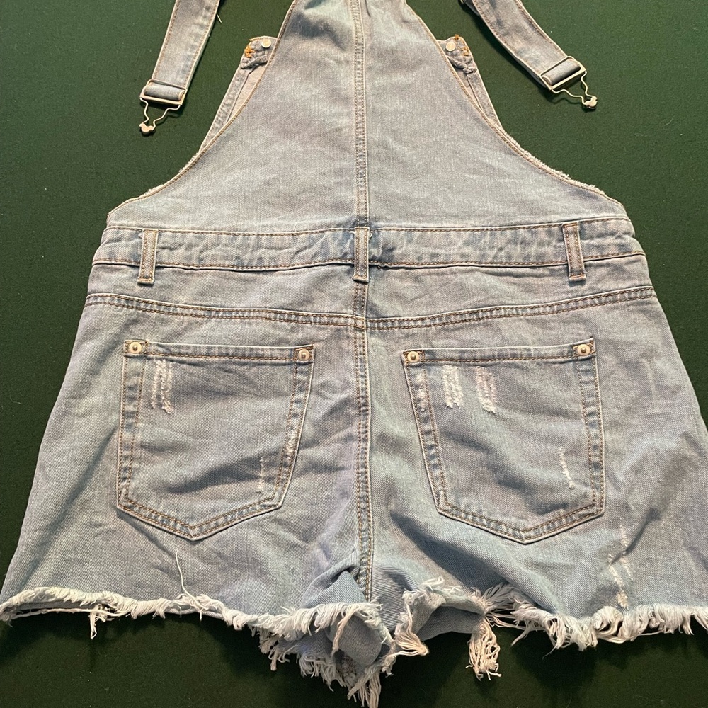 Distressed Overall Shorts - Picture 6 of 8